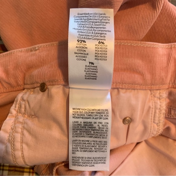 Mother The Midrise Dazzler Ankle Hopscotch Corduroy In Pink Eraser 27 HTF! - Picture 12 of 13